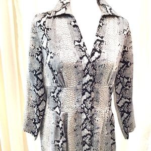 SILK SNAKE PRINT DRESS